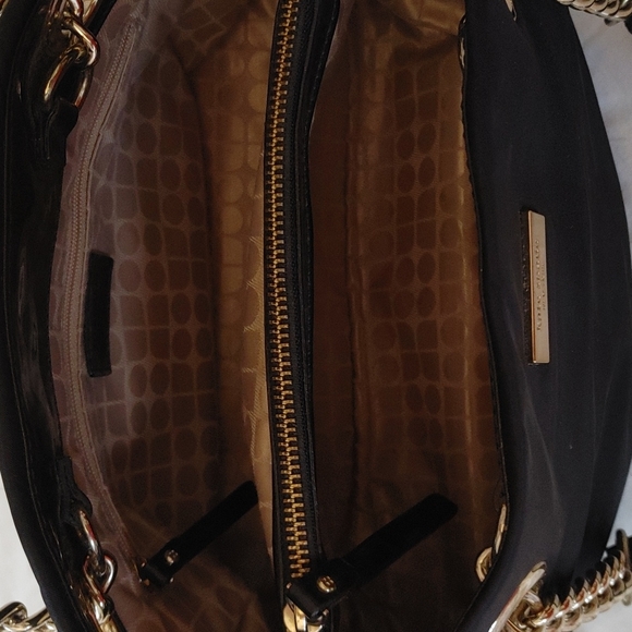 Kate Spade Elena Black Nylon & Patent Leather Shoulder Hobo Handbag - Picture 7 of 11